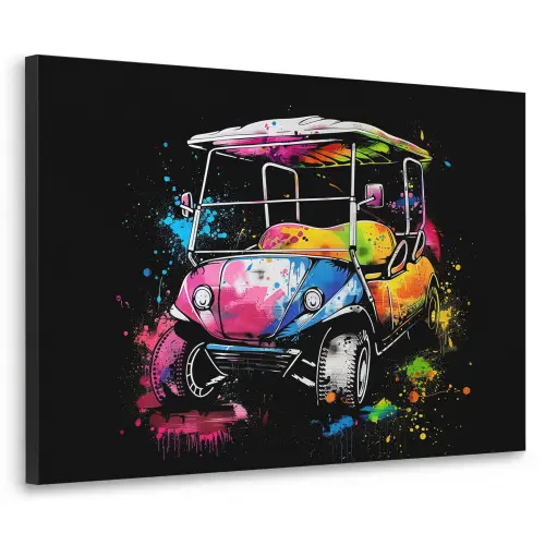 Graffiti - Sport - Golf - Golfkar Textielframe - compleet frame klein -3d