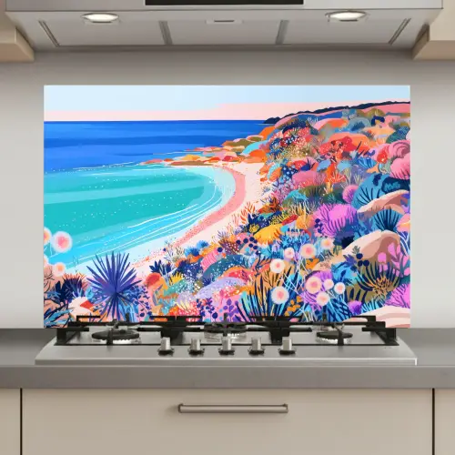Bloemenweide - Zee - Zomers keuken achterwand spatscherm klein -3d_website