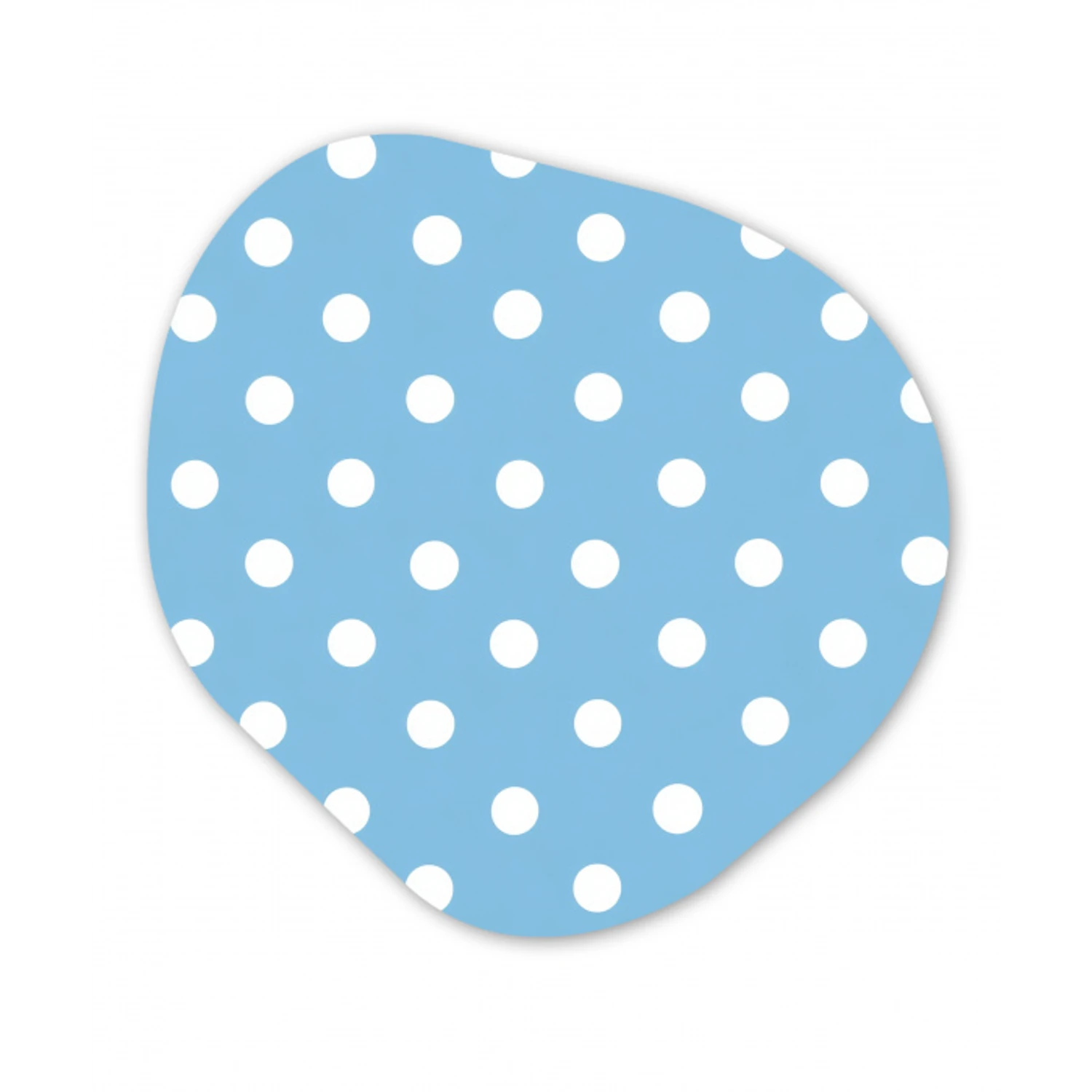 Polka - Dots - Blauw Wandcirkel Organisch Forex 3mm klein 629 -3d