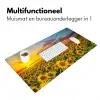 bloemen-zonnebloem-zonsondergang-nacht-oranje Muismat XXL klein -sfeer4
