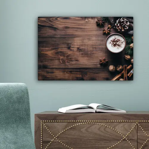 Hout - Landelijk - Warm - Natuur canvas 2cm klein -sfeer4