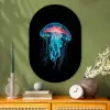 Kwal - Tentakels - Blauw - Licht Wandcirkel Ovaal Glas middel -sfeer2