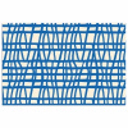 Ruitpatroon - Blauw - Crème poster papier klein 62 -3d