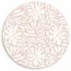 Patroon - Bloemen - Roze - Wit Wandcirkel plexiglas klein 852 -3d