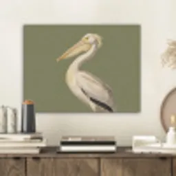 Pelikaan - Wit - Vogel - Klassiek - Natuur PET vilt klein -sfeer1