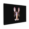 Kreeft - Roze - Zacht - Zwart Tuinposter op houten frame 2 cm dik klein -3d