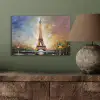 Eiffeltoren - Schilderij - Olieverf - Parijs aluminium wit klein -sfeer2