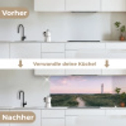 Vuurtoren - Duinlandschap - Zee keuken achterwand 2 middel -voor-na_DE