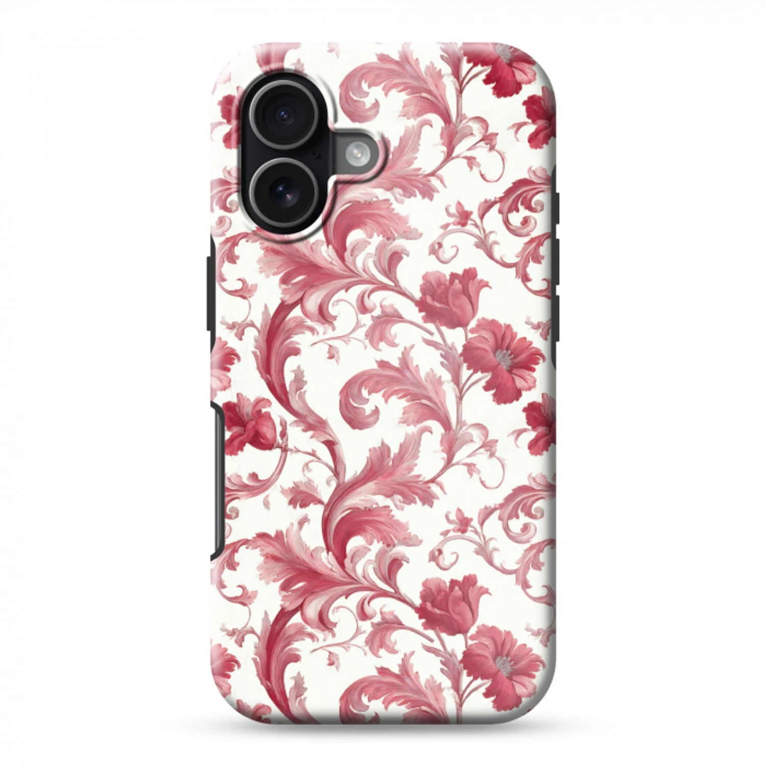 Barok - Patroon - Rood Toughcase MagSafe Apple iPhone 17 klein 1017 -3d
