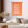 Tekst - Gestreept - Oranje - Zomer Wandkleed katoen klein -sfeer1