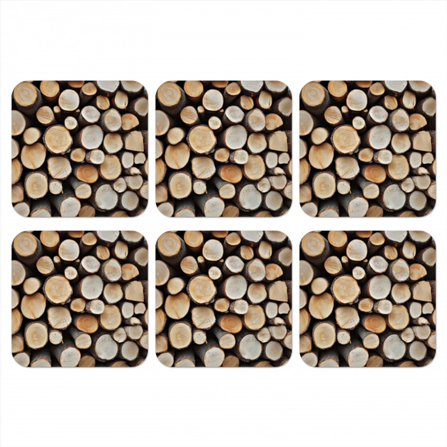 Hout - Boomstammen - Textuur onderzetter kurk middel -3d