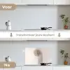 Minimalistisch - Cirkel - Lichtgrijs keuken achterwand spatscherm klein -voor_na_NL