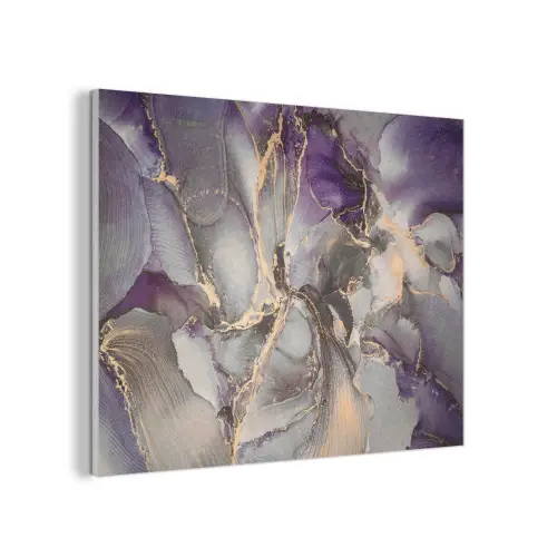 Goud - Paars - Marmer PET vilt klein -3d