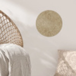 Beige - Marmer - Witte aders Wandcirkel behangsticker klein 186 -sfeer4