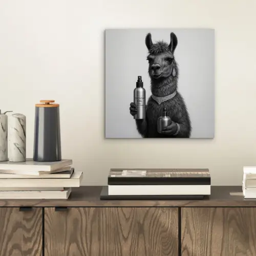 Lama - Flessen - Zwart - Wit aluminium wit klein -sfeer1