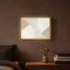 Bruin - Japandi - Abstract Light Box met batterij (Wandlamp) middel -sfeer4