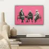 Graffiti - Vintage - Zwart - Street art - Roze - Banksy canvas 2cm klein -sfeer6