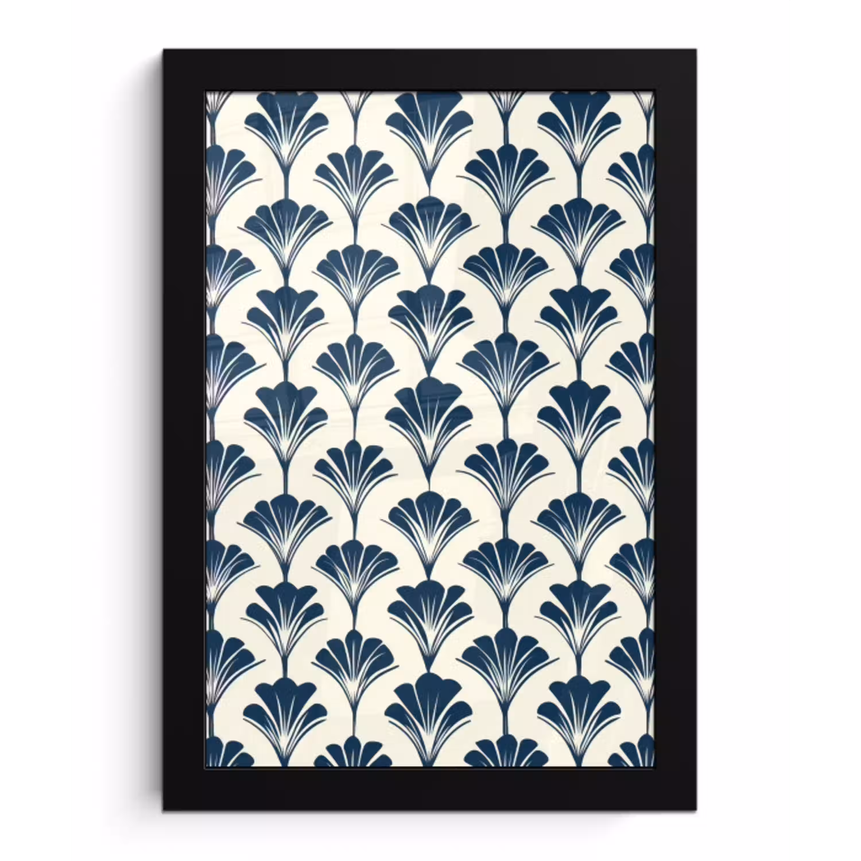 Klassiek - Motief - Blauw fotolijst zwart zonder passe partout klein 224 -3d