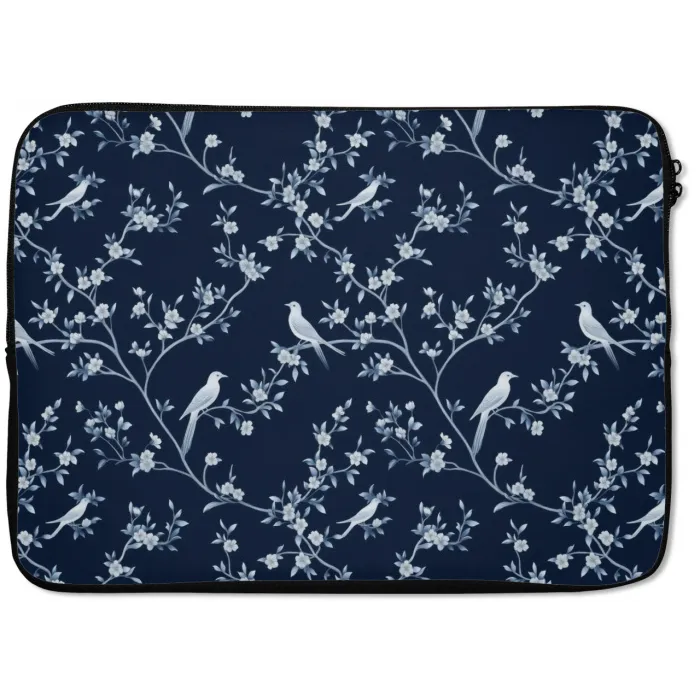 Grafisch - Bloesemtak - Blauw laptophoes neopreen klein 279 -zkaufland3dotto