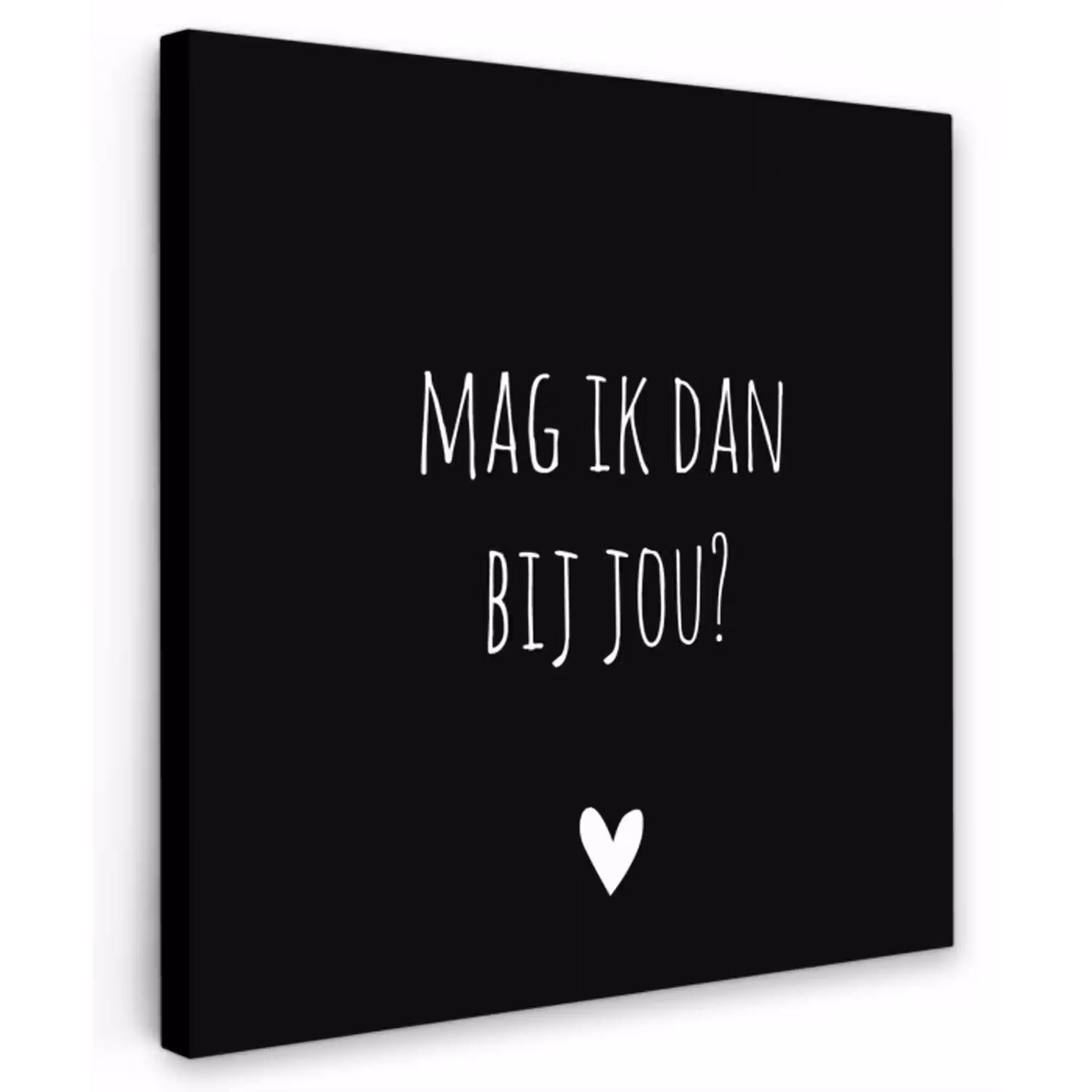 Mag ik dan bij jou - Spreuken - Quotes - Claudia de Breij Tuinposter op houten frame 2 cm dik klein -3d