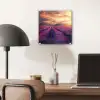 Lavendelveld - Zonsondergang - Paars plexiglas 5mm klein -sfeer6