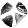 Gebouwen - Lucht - Zwart Wandcirkel behangsticker klein -3d