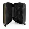 Bruin koperen slangenhuid met symmetrische schubstructuur NBS - Handbagage koffer - Volwassenen Unisex middel -binnenkant