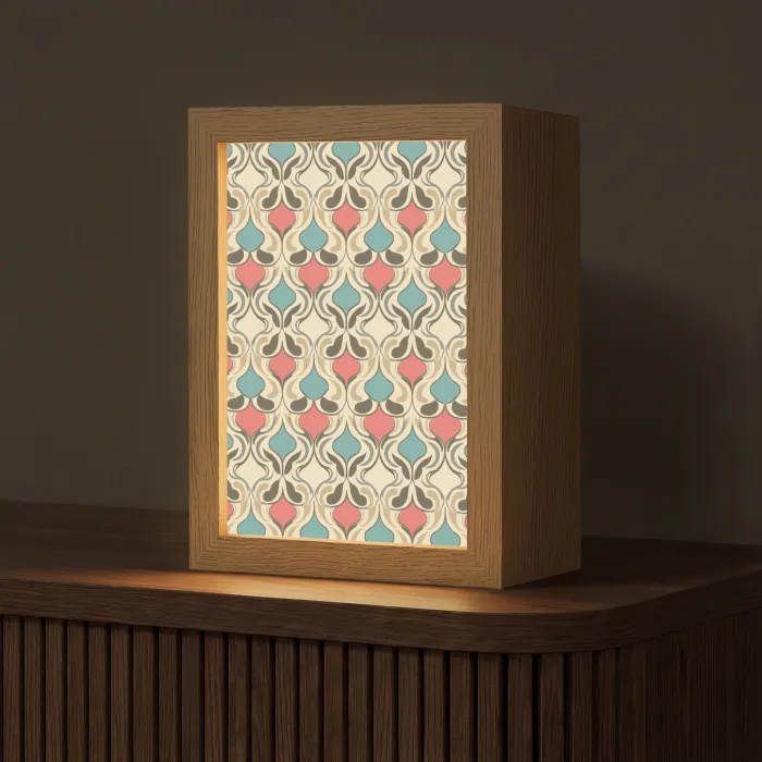 Barok - Retro - Kleurrijk Light Box met kabel (Tafellamp) klein 925 -z3d_website