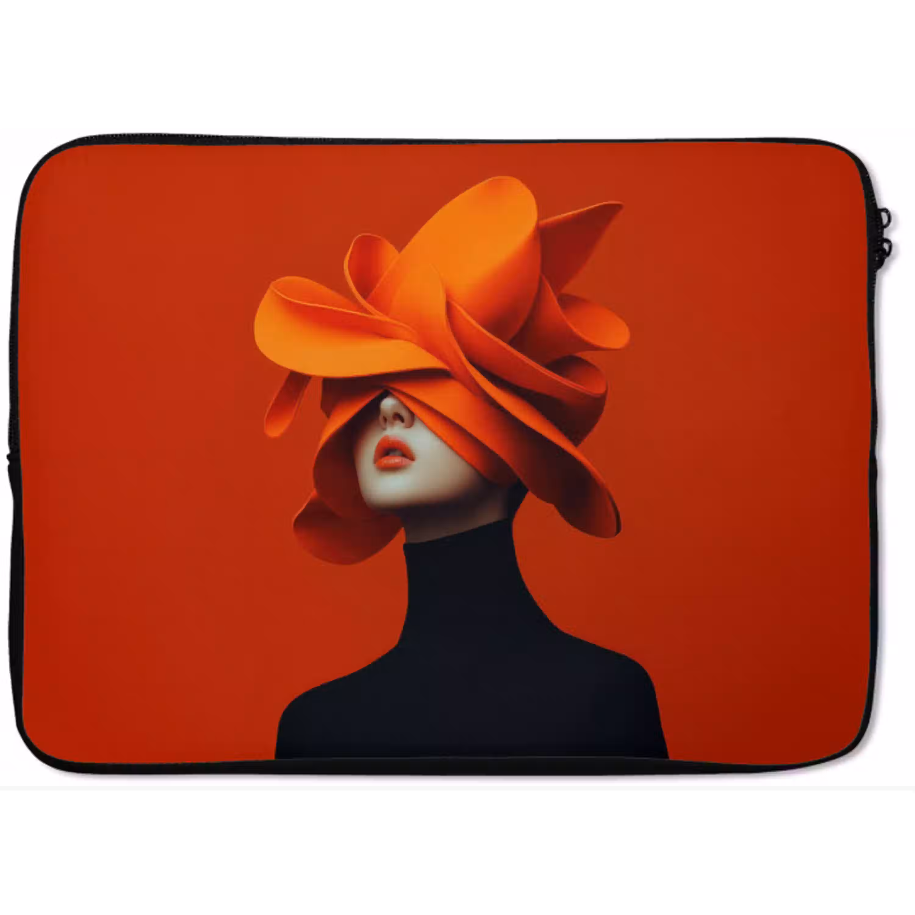 Oranje - Hoed - Vrouw laptophoes neopreen klein -zkaufland3dotto