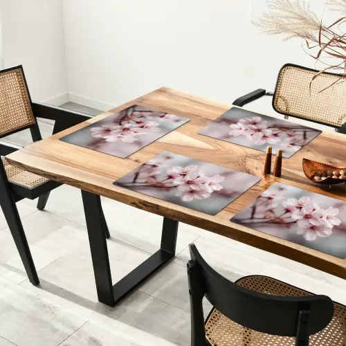 Bloesems - Meeldraden - Geel - Wazig Placemat vinyl groot -zzsfeer4_Kitchenyeah-website