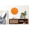 Water - Druppels - Oranje Wandcirkel aluminium klein -kantoor