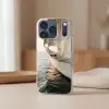 Zeilboot - Zee - Beige - Zon Telefoonhoesje iPhone 17 Pro klein -sfeer2