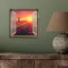 Doorkijk - Tulpen - Zonsondergang - Bloemen - Kleurrijk aluminium wit klein -sfeer2
