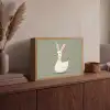 Eend - Konijnoren - Grijs Light Box met batterij (Wandlamp) middel -sfeer2