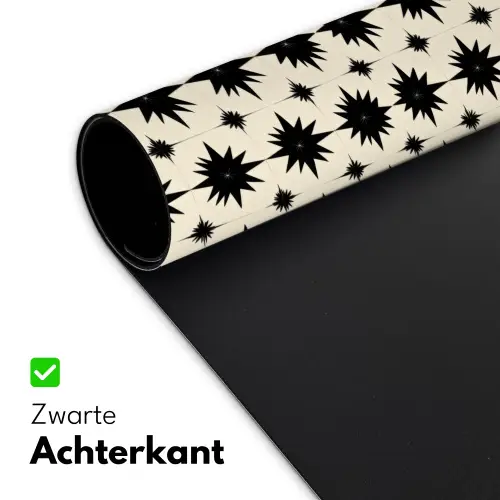 Stervormen - Geometrisch - Zwart Muismat XXL klein 681 -sfeer2