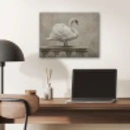 Zwaan - Elegant - Dieren - Wit PET vilt klein -sfeer5