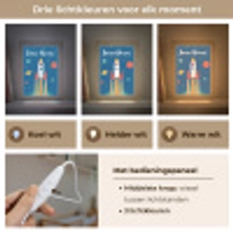 Raket - Planeten - Ruimte Light Box met kabel (Kinderlampje) klein -USP_lichtkleurNL