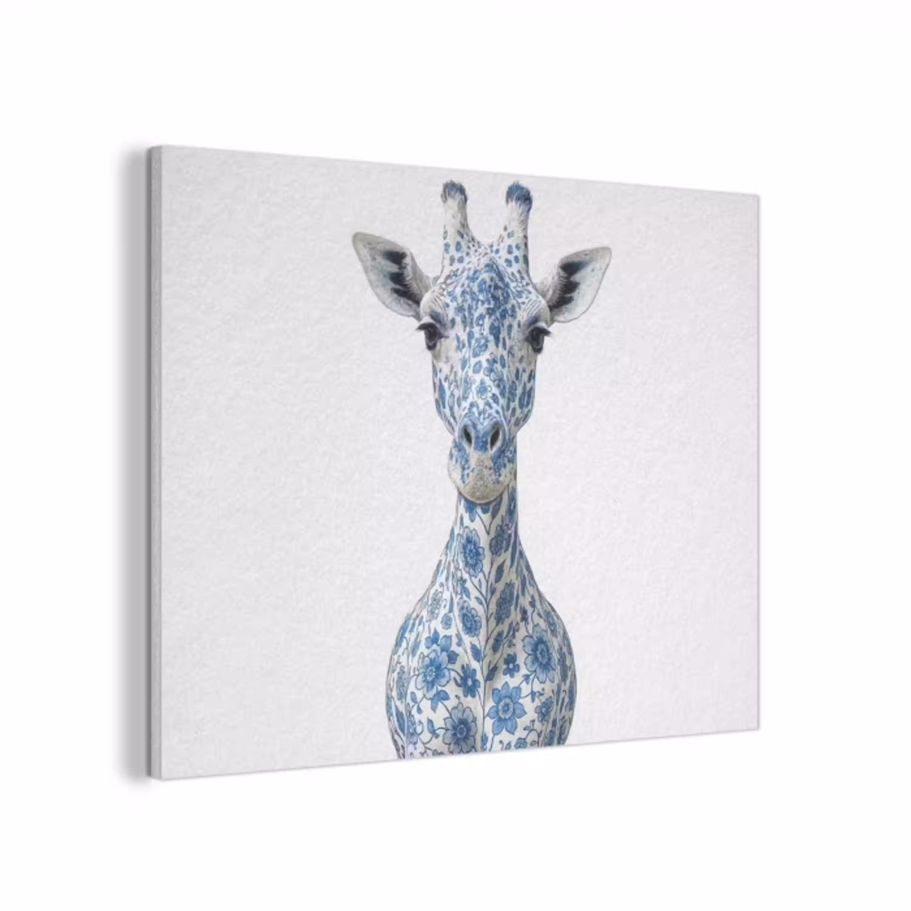 Giraffe - Delfts blauw - Dieren - Minimalistisch PET vilt klein -3d