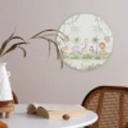 Dieren - Jungle - Pastel Akoestische PET Vilt - Rond klein -sfeer3