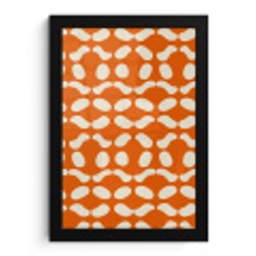 Oranje - Organische vormen - Wit fotolijst zwart zonder passe partout klein 224 -3d