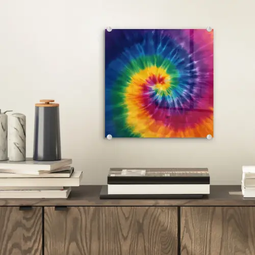 Regenboogkleuren - Spiraal - Kleurrijk plexiglas 5mm klein -sfeer1