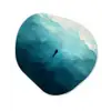 Zee - Silhouet - Abstract - Blauw Wandcirkel Organisch Forex 3mm klein -3d