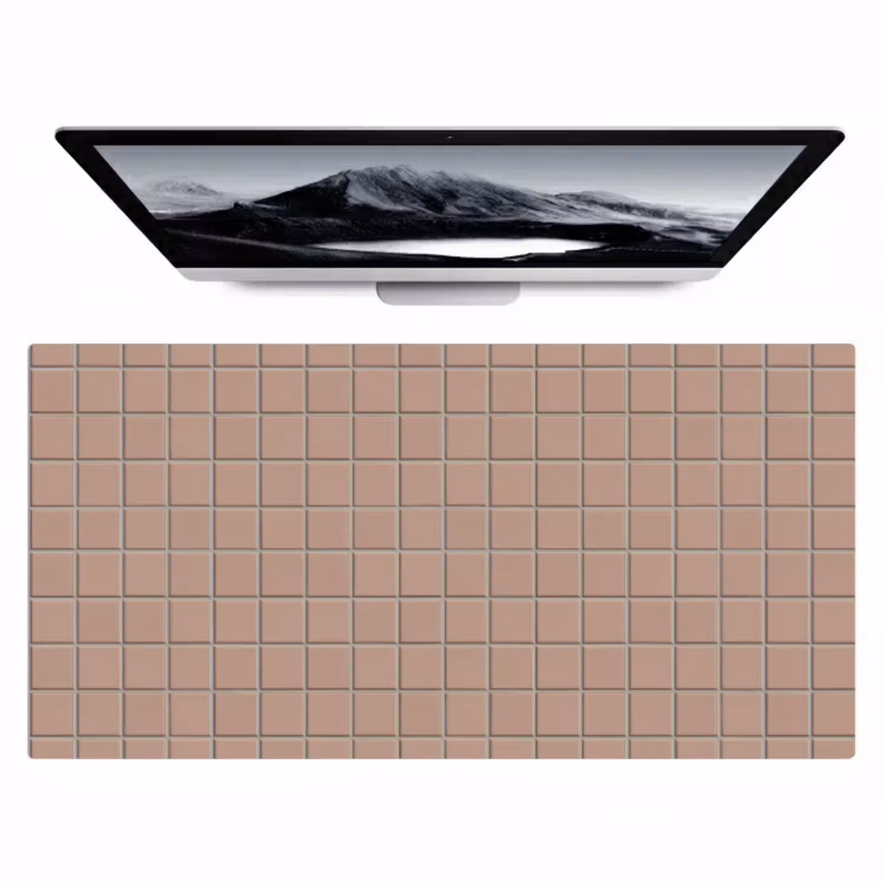 Patroon - Tegel - Oudroze Muismat XXL klein 681 -zzz3d