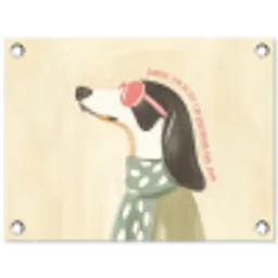 Quote - Hond - Zonnebril tuinposter los doek klein -3d