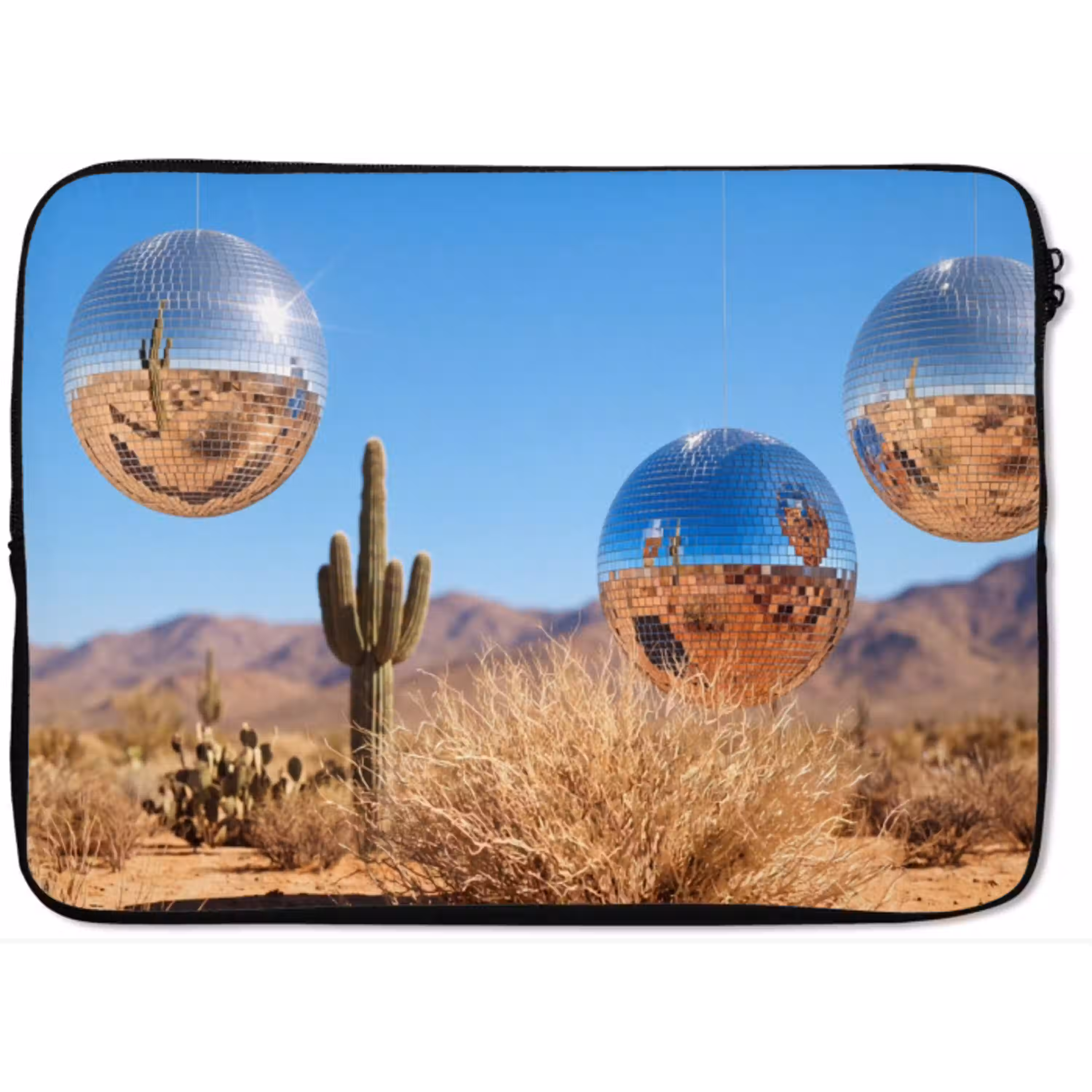 Woestijn - Spiegelbal - Kunst laptophoes neopreen klein -zkaufland3dotto