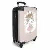 Prinses op gekleurde achtergrond met hartjes NBS - Handbagage koffer - Kinderen Unisex middel -productfoto_3d