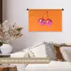 Discoballen - Kers - Spiegels - Roze Wandkleed katoen klein -sfeer1