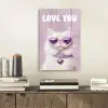 Kat - Love - Paars - Valentijn plexiglas 5mm klein -sfeer1