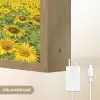 Zonnebloemen - Bloemen - Wolken - Natuur - Geel - Landschap Light Box met batterij (Wandlamp) middel -USP_websiteoplaadbaarNL