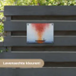 Wolk - Confetti - Boot - Wateroppervlakte tuinposter los doek klein -sfeer3